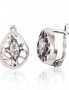 Silver earrings with english lock. Photo Nr. 1