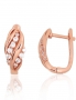 Silver earrings with english lock. Photo Nr. 1