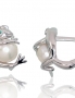 Silver earrings with english lock. Photo Nr. 1