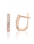 Gold earrings with english lock. Photo Nr. 1