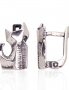 Silver earrings with english lock. Photo Nr. 1