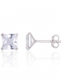 Silver stud earrings. Photo Nr. 1