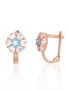 Gold earrings with english lock. Photo Nr. 1