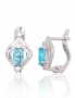 Silver earrings with english lock. Photo Nr. 1