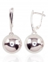 Silver earrings with english lock. Photo Nr. 1