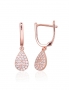 Silver earrings with english lock. Photo Nr. 1
