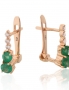 Gold earrings with english lock. Photo Nr. 2
