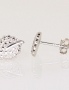 Silver stud earrings. Photo Nr. 1
