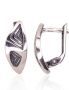 Silver earrings with english lock. Photo Nr. 1