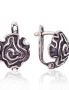 Silver earrings with english lock. Photo Nr. 1