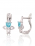 Silver earrings with english lock. Photo Nr. 1