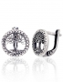 Silver earrings with english lock. Photo Nr. 1