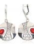 Silver earrings with english lock. Photo Nr. 1