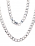 Silver chain Curb 4.1 mm, diamond cut. Photo Nr. 1