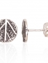 Silver stud earrings. Photo Nr. 1