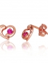 Gold classic studs earrings. Photo Nr. 1