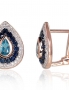 Gold earrings with english lock. Photo Nr. 1