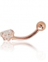 Gold piercing for navel. Photo Nr. 2