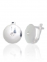 Silver earrings with english lock. Photo Nr. 1