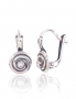 Silver earrings with english lock. Photo Nr. 1