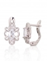 Silver earrings with english lock. Photo Nr. 1