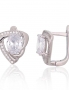 Silver earrings with english lock. Photo Nr. 1