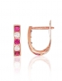 Gold earrings with english lock. Photo Nr. 1