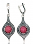 Silver earrings with english lock. Photo Nr. 1