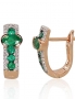 Gold earrings with english lock. Photo Nr. 1
