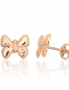 Gold classic studs earrings. Photo Nr. 1
