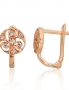 Gold earrings with english lock. Photo Nr. 1