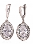 Silver earrings with english lock. Photo Nr. 1