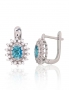 Silver earrings with english lock. Photo Nr. 1