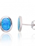 Silver stud earrings. Photo Nr. 1