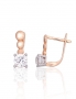 Gold earrings with english lock. Photo Nr. 1