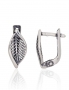 Silver earrings with english lock. Photo Nr. 1