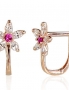 Gold earrings with english lock. Photo Nr. 1