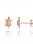 Gold classic studs earrings. Photo Nr. 1