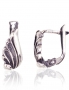 Silver earrings with english lock. Photo Nr. 1