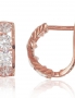 Gold earrings with english lock. Photo Nr. 1