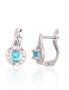 Silver earrings with english lock. Photo Nr. 1