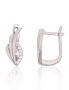 Silver earrings with english lock. Photo Nr. 1