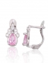 Silver earrings with english lock. Photo Nr. 1