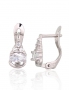 Silver earrings with english lock. Photo Nr. 1