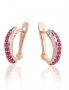 Gold earrings with english lock. Photo Nr. 2