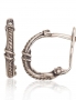Silver earrings with english lock. Photo Nr. 1