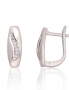 Silver earrings with english lock. Photo Nr. 1