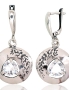 Silver earrings with english lock. Photo Nr. 1