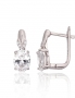 Silver earrings with english lock. Photo Nr. 1