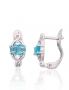 Silver earrings with english lock. Photo Nr. 1